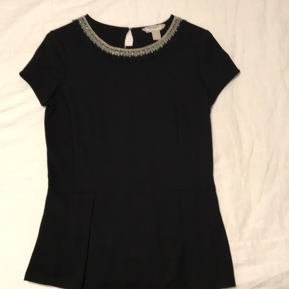 Black Banana Republic Peplum Blouse
